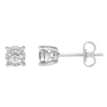 9ct white gold 0.20ct diamond earrings