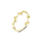Sterling silver wreath ring Gold Plated