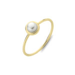 Sterling silver freshwater pearl ring Gold Plated