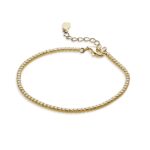 Sterling silver round white CZ tennis bracelet with extension 15 + 4CM (CZ: 1.5MM) Anti Tarnish Technology