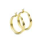 Sterling silver gold plated hoop earring 4MM