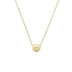 Sterling silver gold plated heart necklace. 45 + 3CM