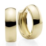 9ct Yellow Gold 10mm height 4mm width huggies