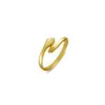 Sterling silver adjustable gold plated hug ring