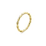 Sterling silver gold plated twisted rope ring